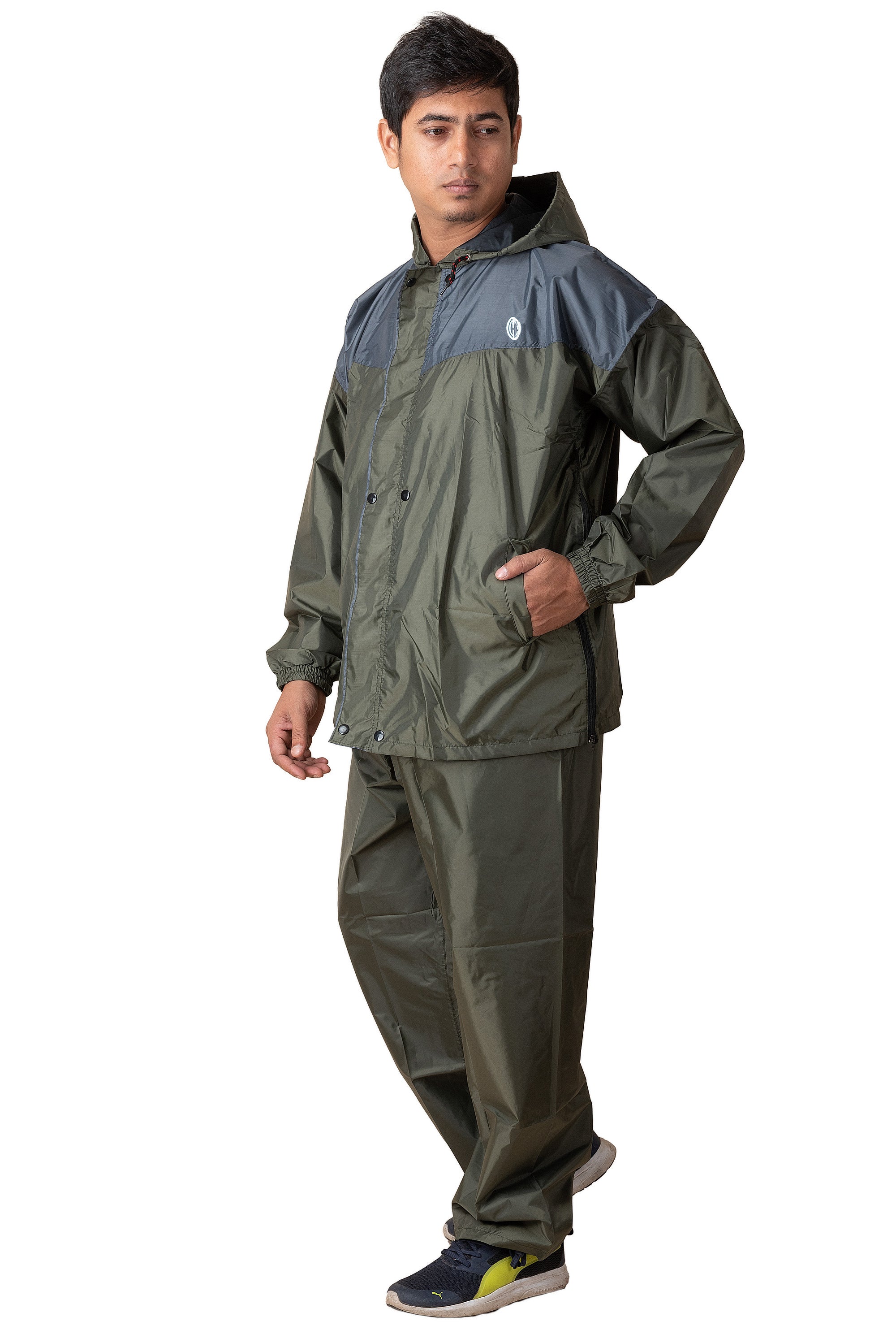 The Dry Cape's Water Ranger: Premium Dual-Tone Raincoat for Men | Bike Riding Waterproof Gear with Reflective Safety & Adjustable Features
